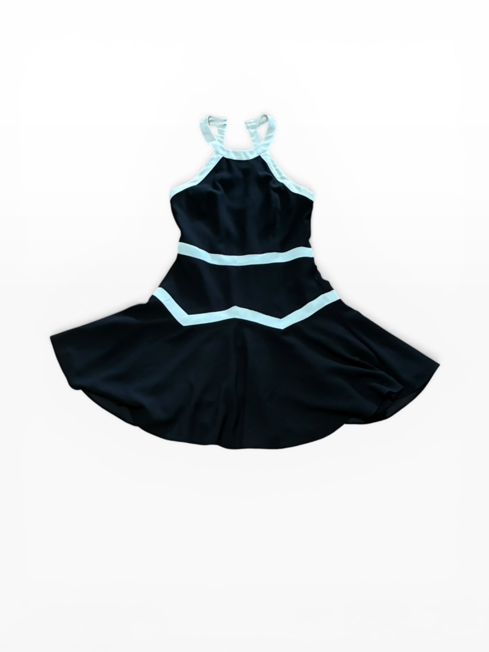 Parker Black Dress with Cream Trim